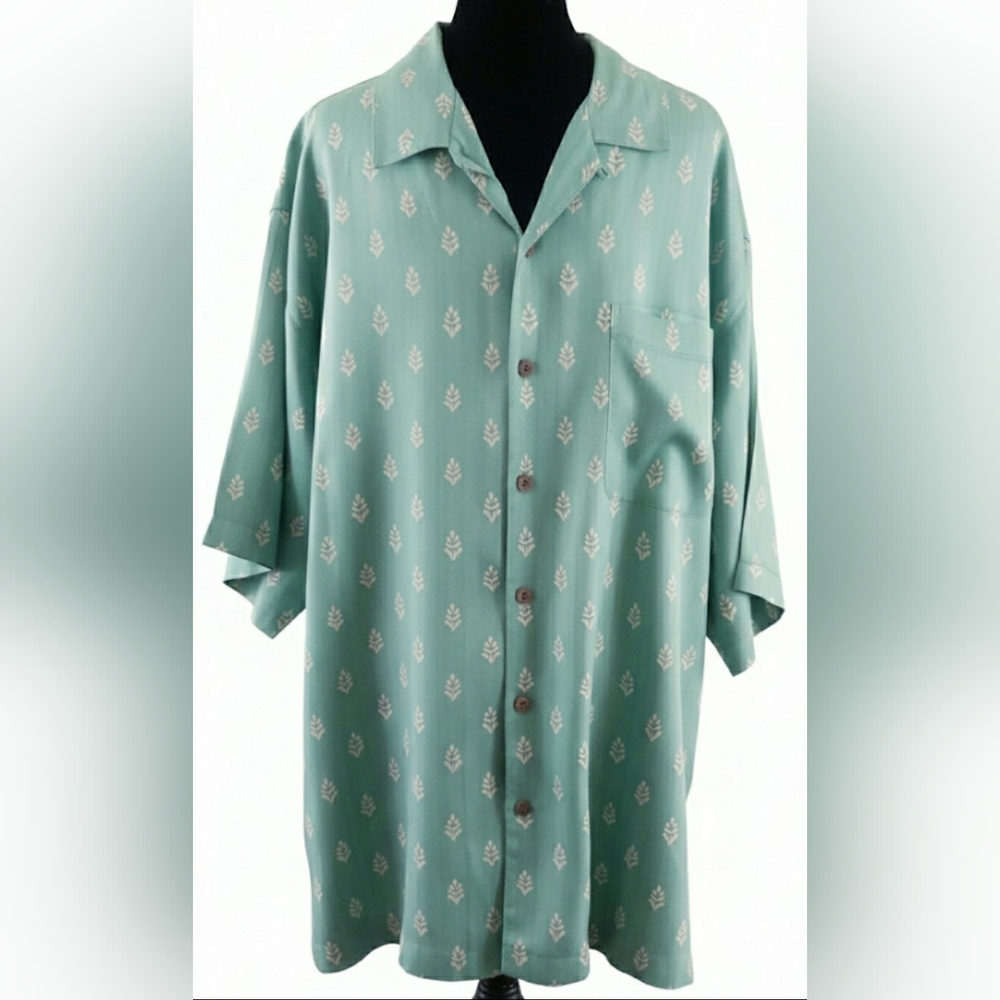 Silk XL Tommy Bahama Men  Resort Cruise Casual Camp Cabana Button Down Shirt